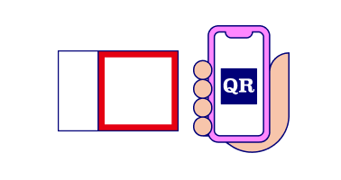 はがきを受け取った人がシールのQRコードを読み取ると、欲しいギフトを選べるよ！