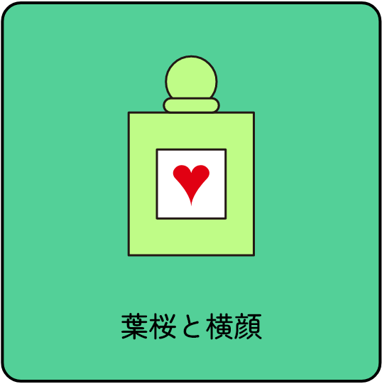 葉桜と横顔